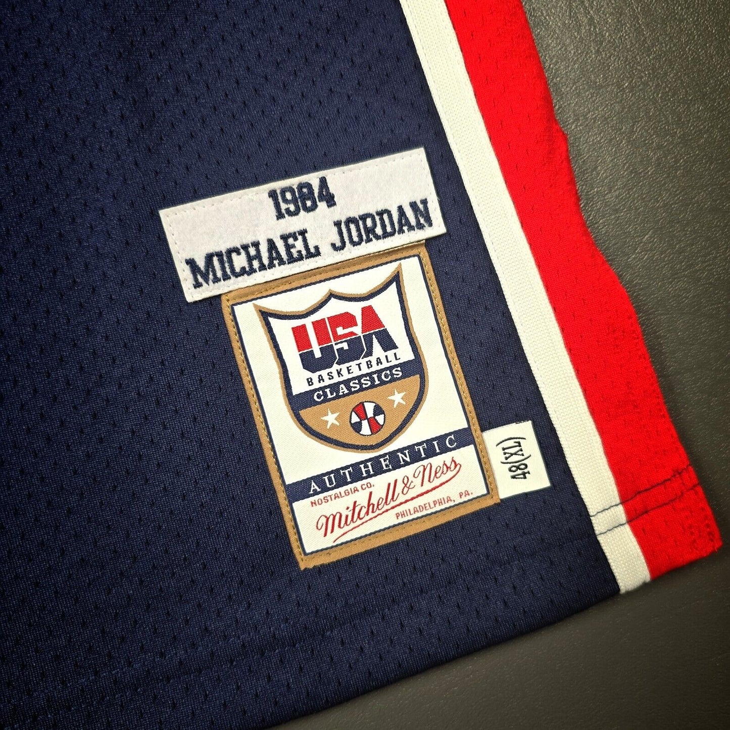 100% Authentic Michael Jordan Mitchell Ness 1984 Team USA Jersey Size 48 XL Mens