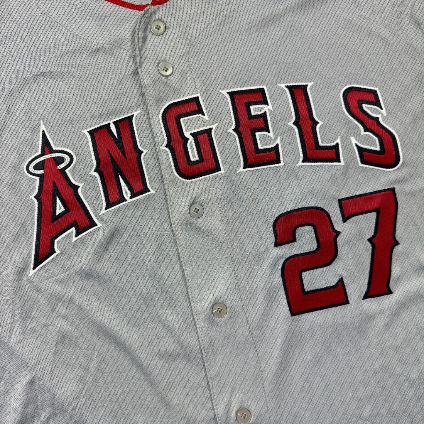 100% Authentic Mike Trout Vintage Majestic Los Angeles Angels Jersey Size 56 3XL