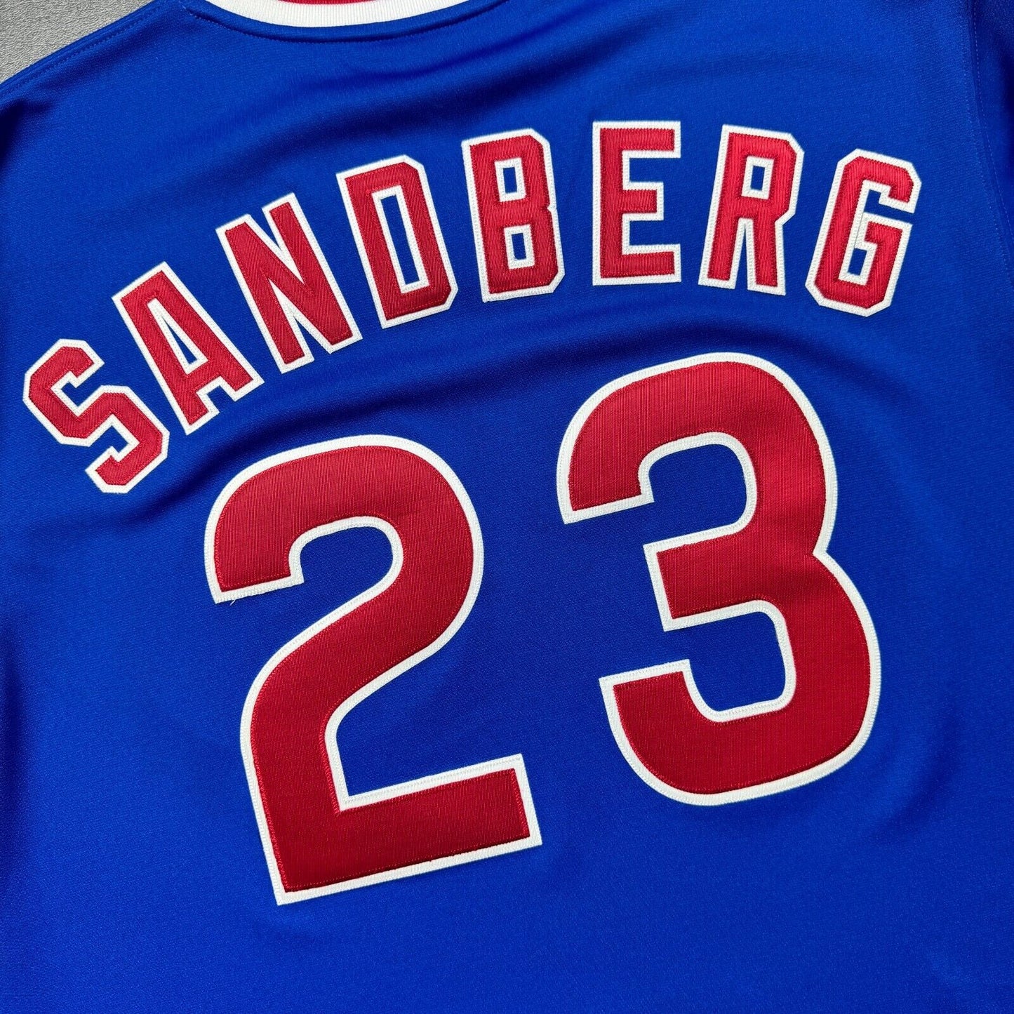 100% Authentic Ryne Sandberg Mitchell & Ness 1984 Chicago Cubs Jersey Size 44 L