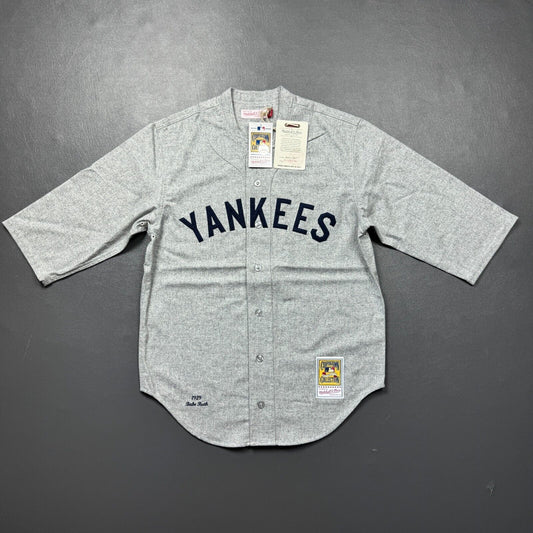 100% Authentic Babe Ruth Mitchell & Ness 1929 NY Yankees Jersey Size 44 L Mens