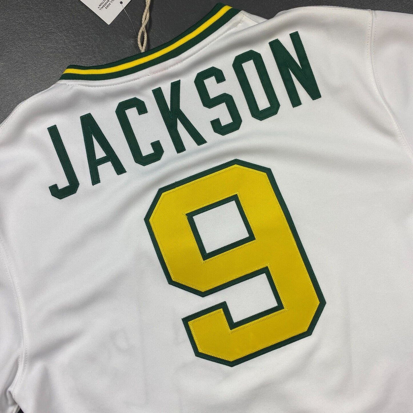 100% Authentic Reggie Jackson Mitchell & Ness 1972 Oakland Athletics Jersey 40 M