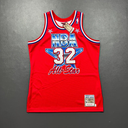 100% Authentic Magic Johnson Mitchell Ness 1991 All Star Game Jersey Size 44 L