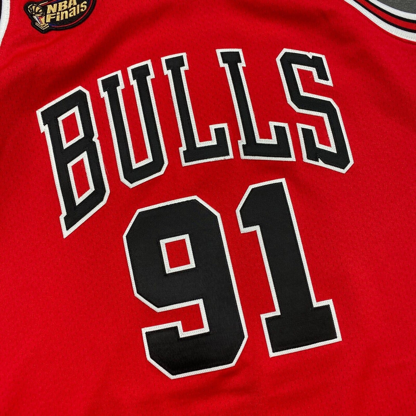 100% Authentic Dennis Rodman Mitchell Ness 97 98 Finals Bulls Jersey Size L 44