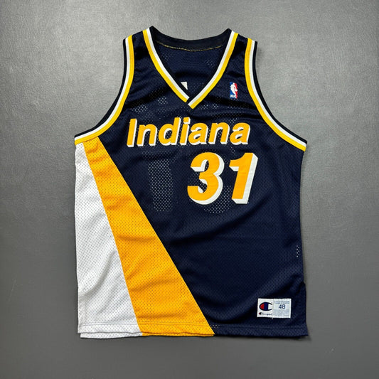 100% Authentic Reggie Miller Vintage Champion Indiana Pacers Jersey Size 48 L XL