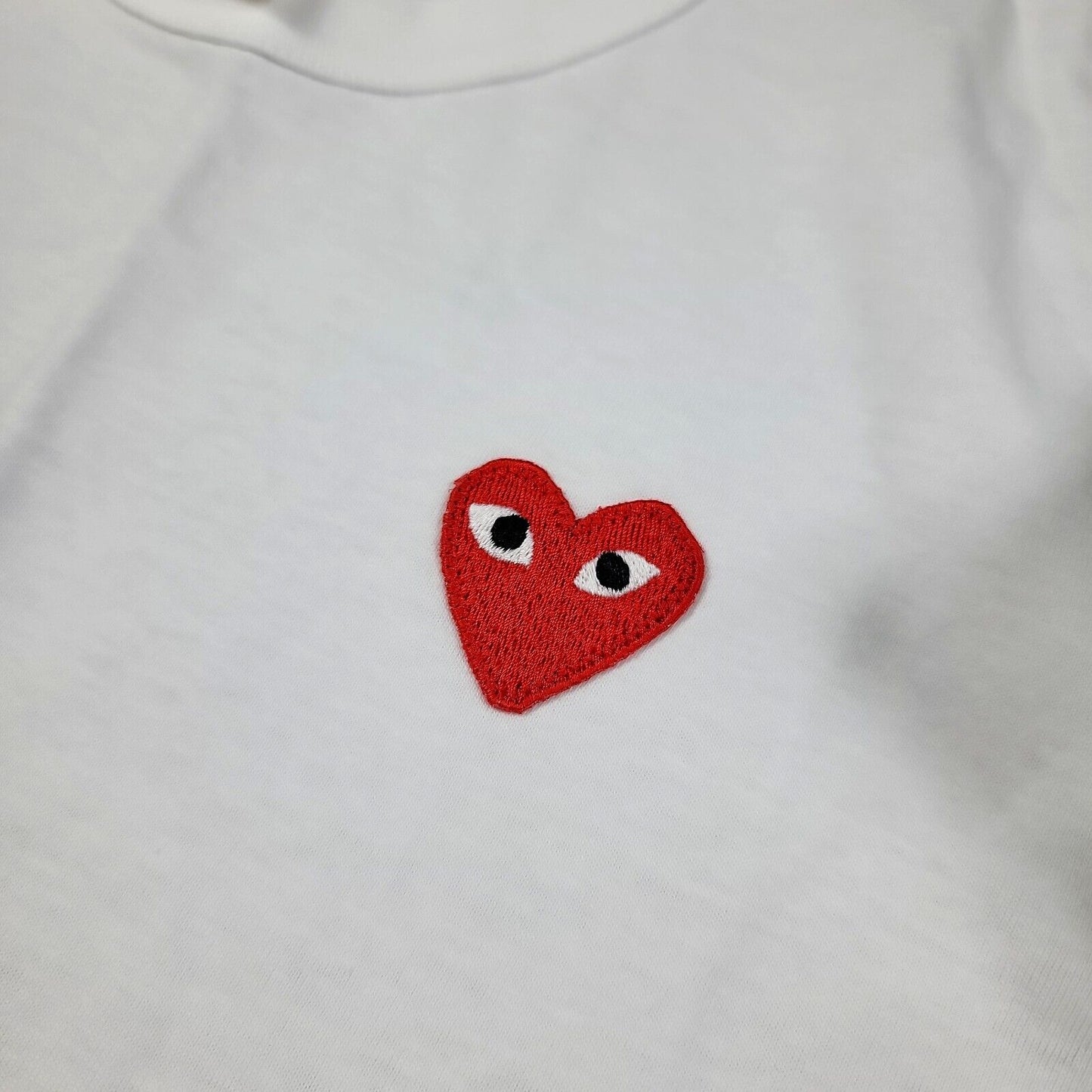 100% Authentic Comme des Garçons CDG Red Heart Long Sleeve Shirt Size M Mens