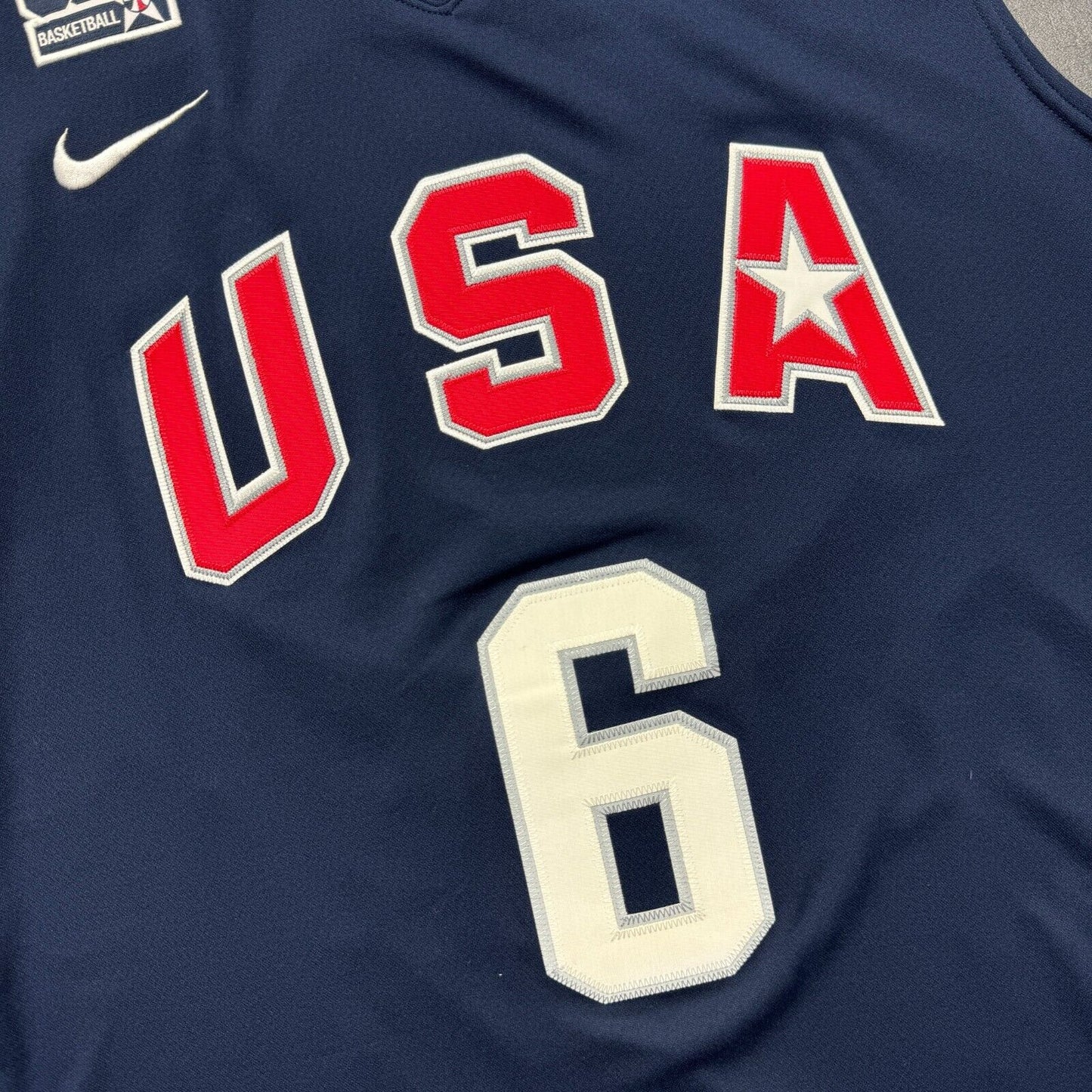 100% Authentic Lebron James Vintage Nike 2010 FIBA USA Jersey Size L 44 Mens