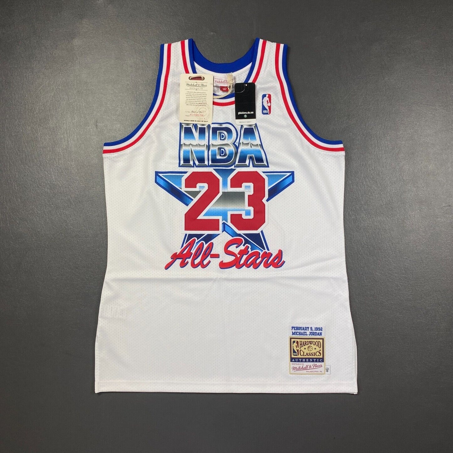 100% Authentic Michael Jordan Mitchell & Ness 1992 All Star Game Jersey Size 44