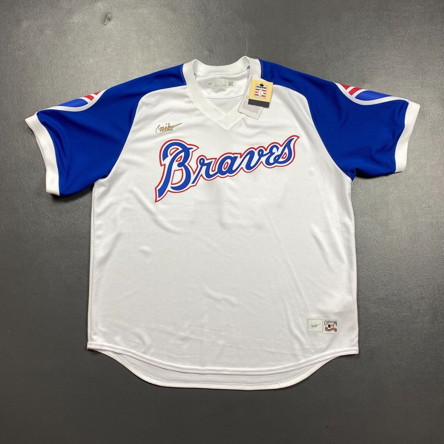 100% Authentic Hank Aaron Nike Cooperstown Atlanta Braves Jersey Size XL