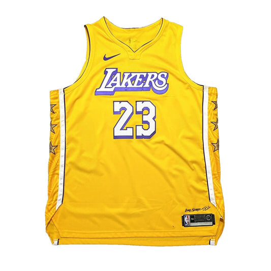 100% Authentic Lebron James Nike Lore Series City Lakers Jersey Size 56 2XL Mens