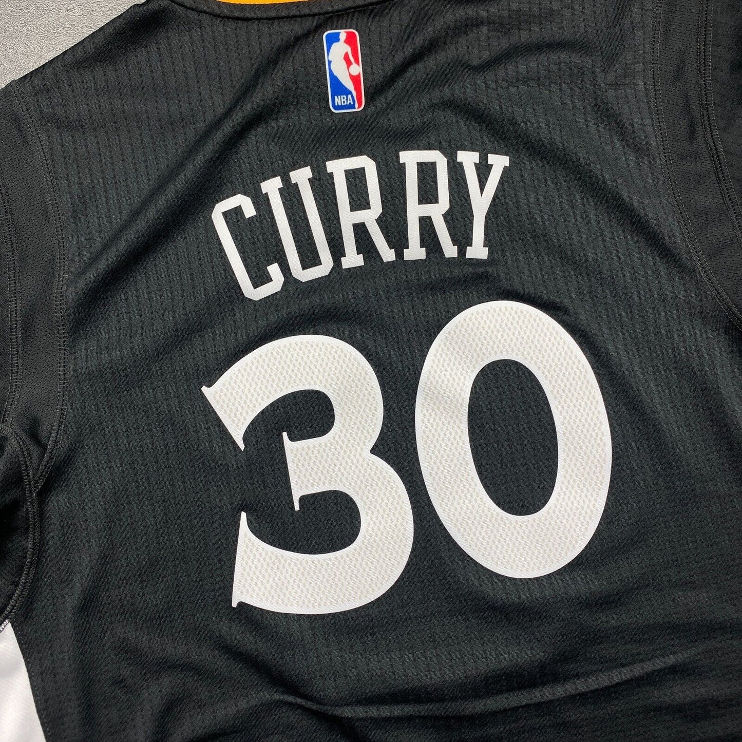 100% Authentic Stephen Curry Adidas Warriors Slate Sleeve Swingman Jersey Size M