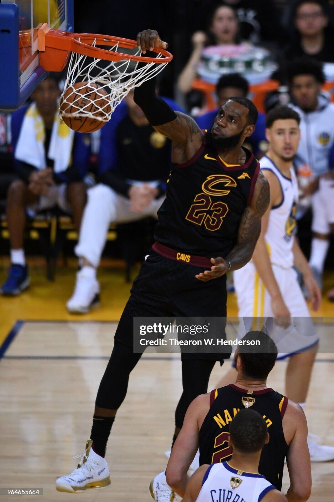 100% Authentic Lebron James Nike NBA Finals Cavaliers Statement Jersey 48 L Mens