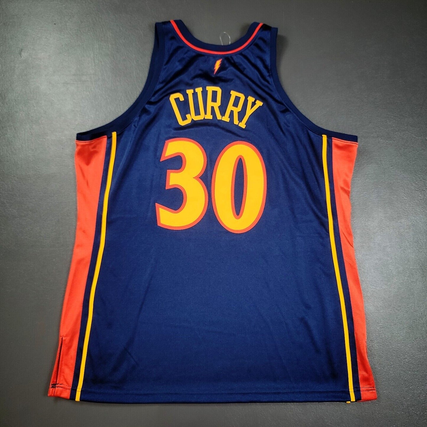 100% Authentic Stephen Curry Mitchell Ness 09 10 Warriors Jersey Size 52 2XL