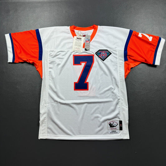 100% Authentic John Elway Mitchell & Ness 1994 Denver Broncos Jersey 52 2XL Mens