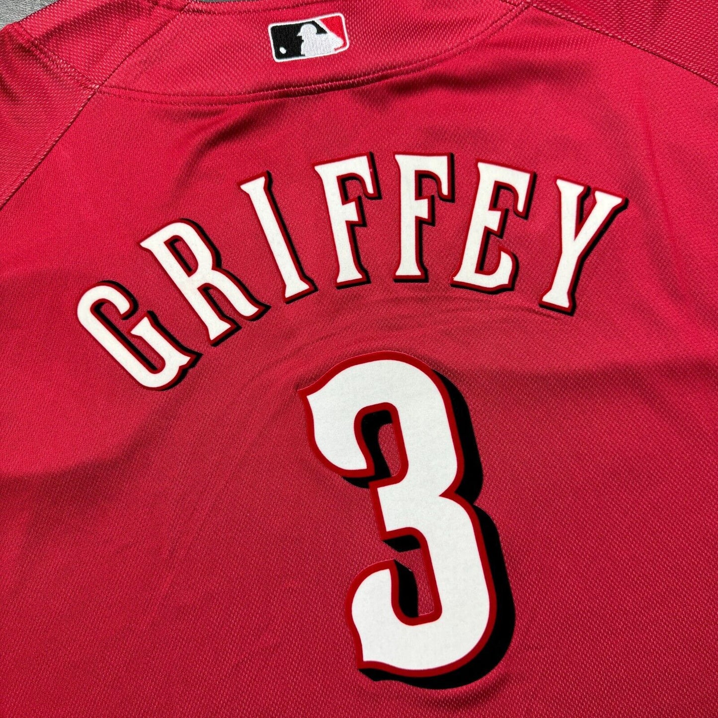 100% Authentic Ken Griffey Jr Mitchell & Ness 2007 Reds BP Jersey Size 44 L Mens