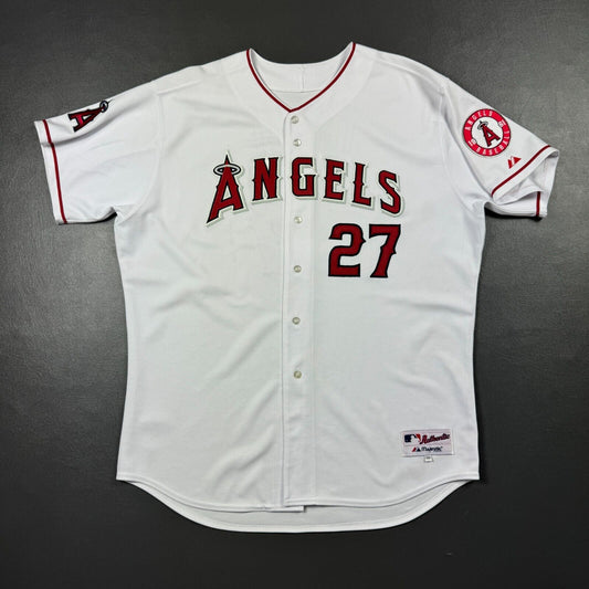 100% Authentic Mike Trout Vintage Majestic Los Angeles Angels Jersey Size 56 3XL