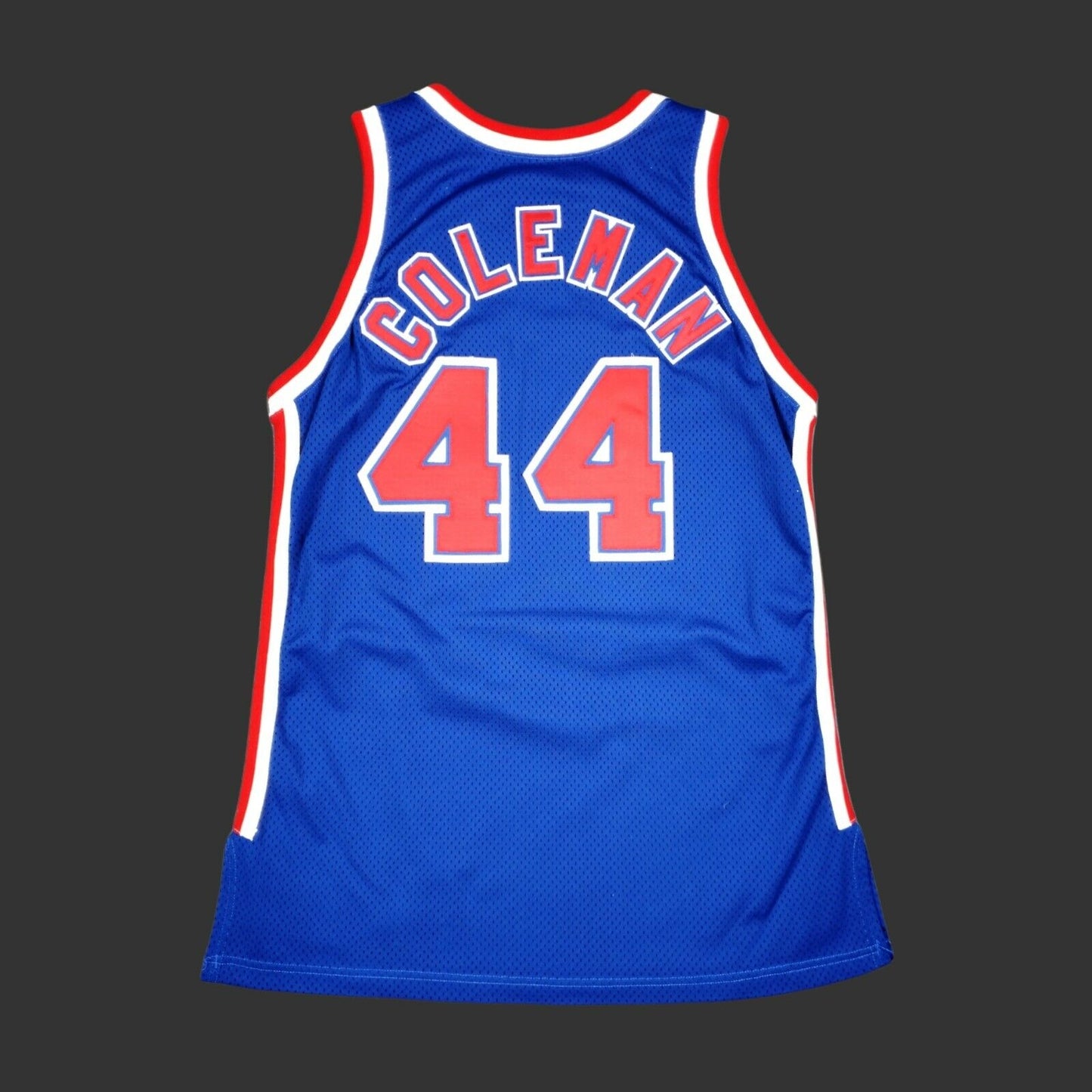 100% Authentic Derrick Coleman Vintage Champion 91 Nets Pro Cut Game Jersey