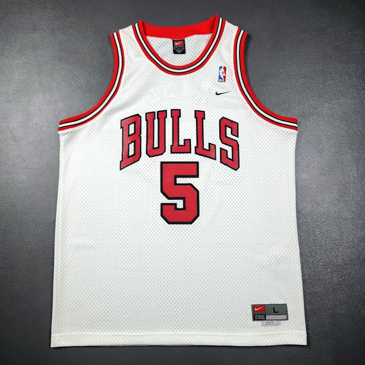 100% Authentic Jalen Rose Vintage Nike Bulls Jersey Size L 44 Mens