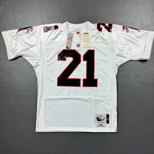 100% Authentic Deion Sanders Mitchell Ness 1991 Atlanta Falcons Jersey Size 44 L