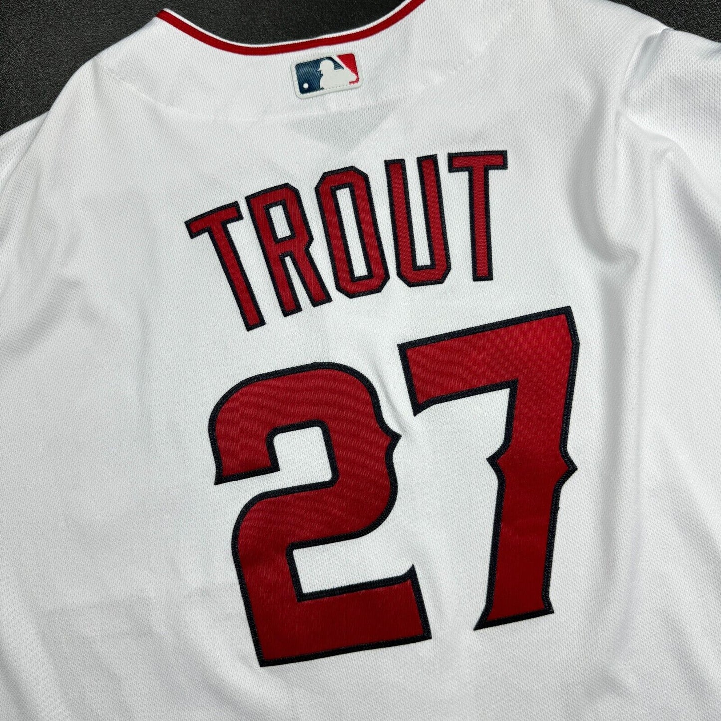 100% Authentic Mike Trout Vintage Majestic Los Angeles Angels Jersey Size 60 Men