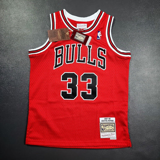 100% Authentic Scottie Pippen Mitchell Ness 97 98 Bulls Jersey XL 18/20 Youth