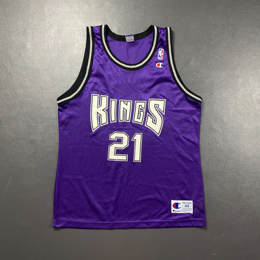 100% Authentic Vlade Divac Vintage Champion Kings Jersey Size 44 M L Mens