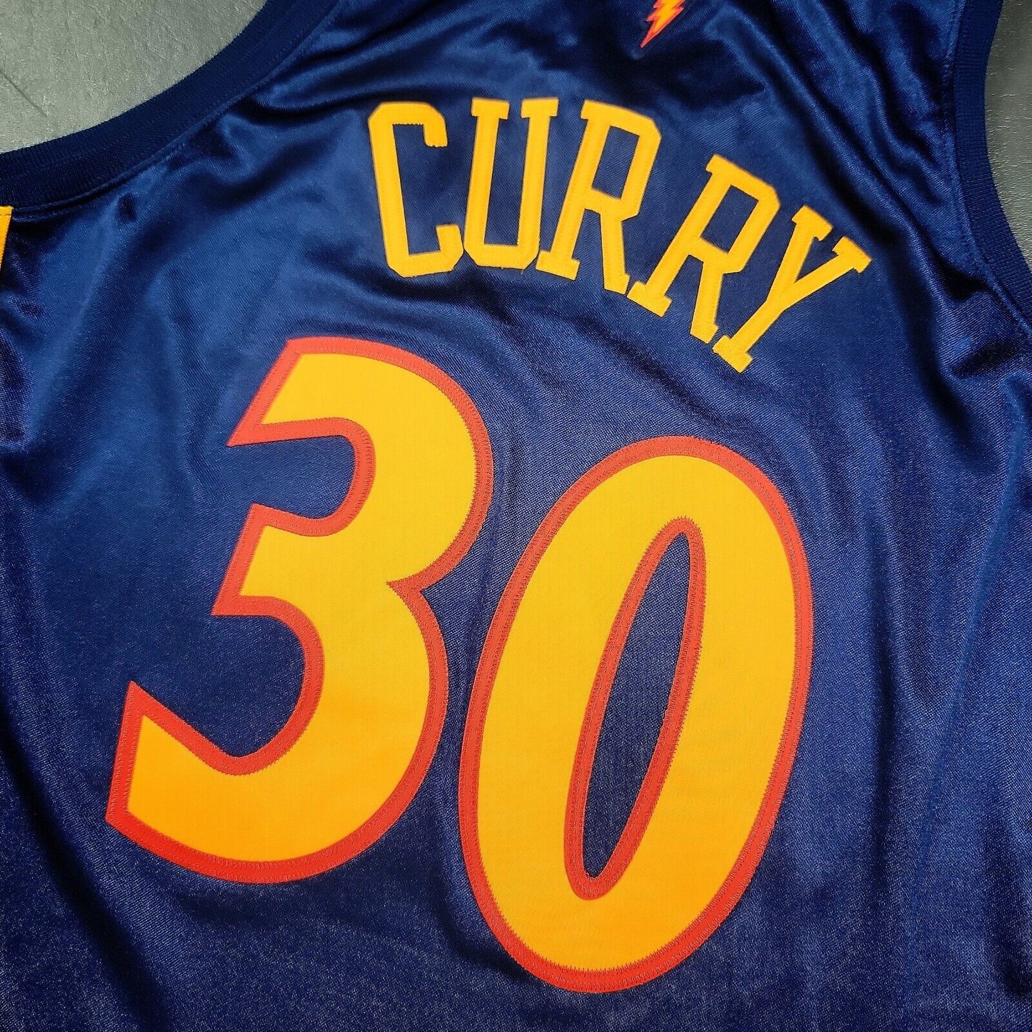 100% Authentic Stephen Curry Mitchell Ness 09 10 Warriors Jersey Size 52 2XL