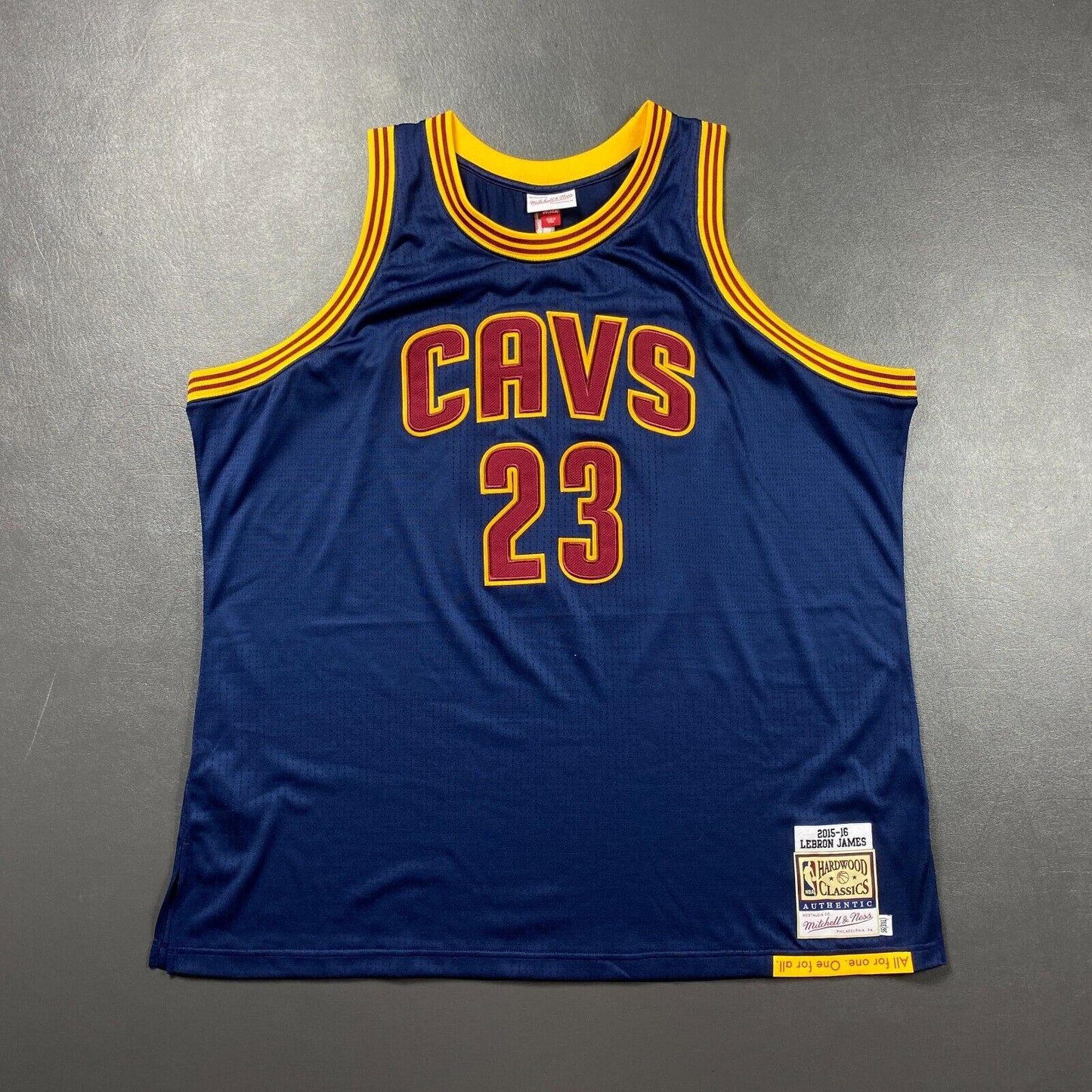 100% Authentic Lebron James Mitchell & Ness 2015 2016 Cavaliers Jersey 56 3XL