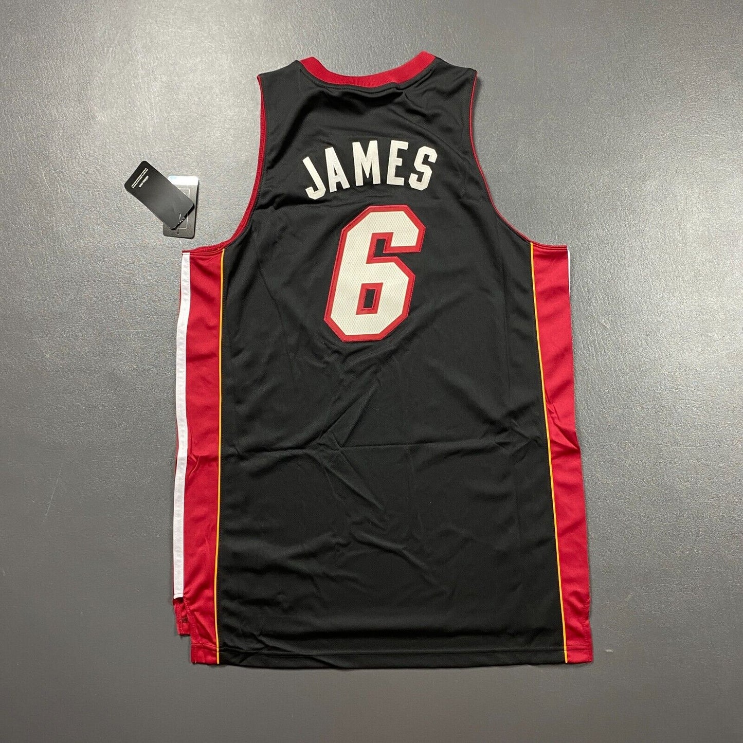 100% Authentic Lebron James Adidas Miami Heat Swingman Jersey Size L Mens