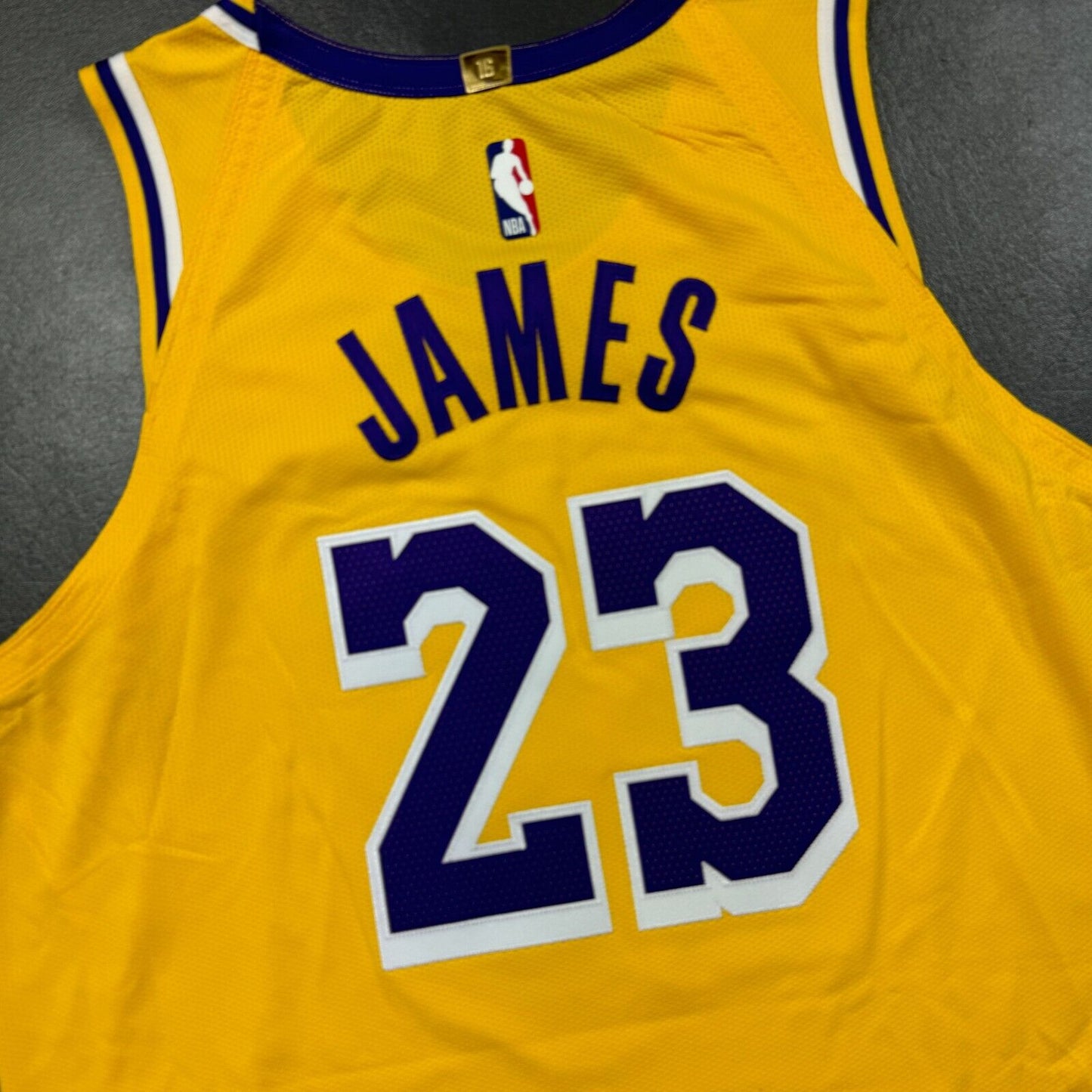 100% Authentic Lebron James Nike Icon Lakers Jersey Size 52 XL Kobe KB WISH