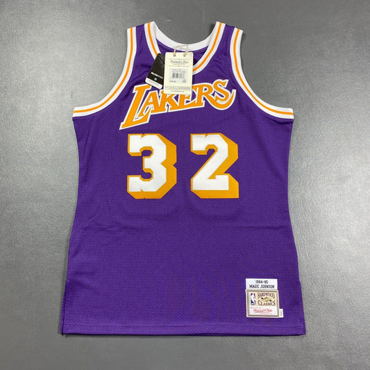 100% Authentic Magic Johnson Mitchell & Ness 84 85 Lakers Jersey Size 44 L Mens