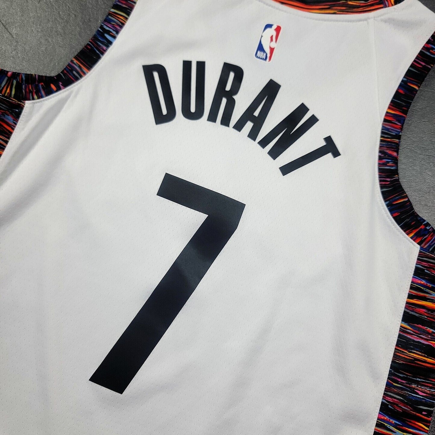 100% Authentic Kevin Durant Nike Nets Bed Stuy City Edition Jersey Size 44 M