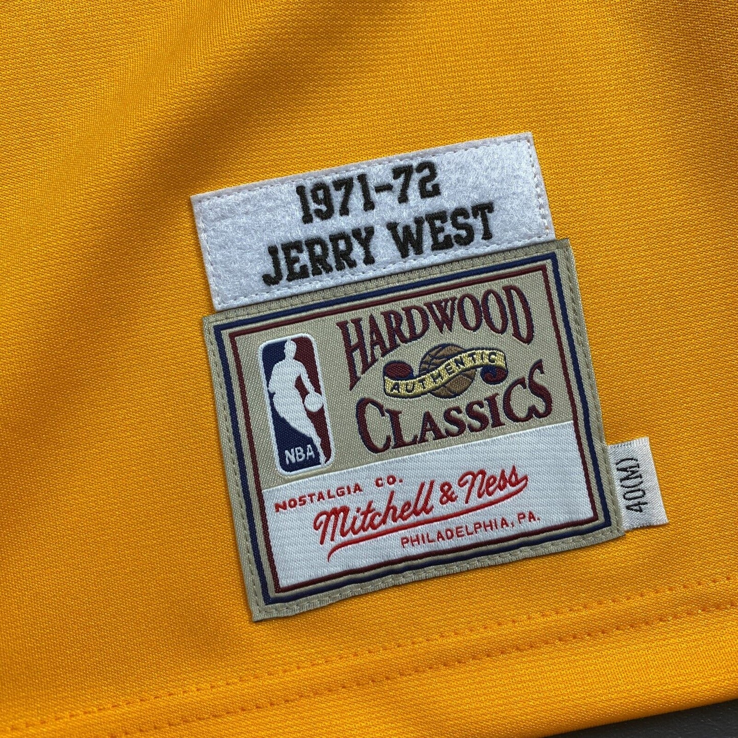 100% Authentic Jerry West Mitchell Ness 71 72 Lakers Jersey Size 40 M Mens
