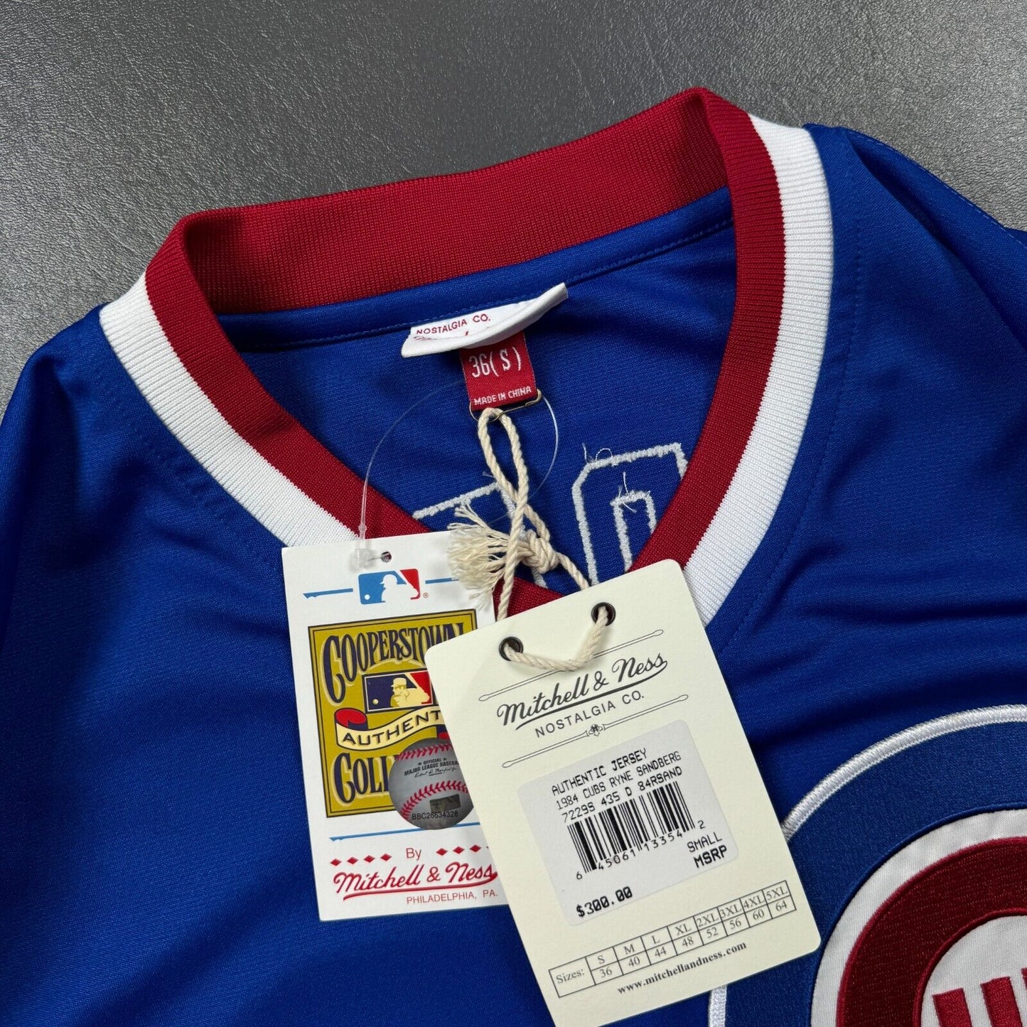 100% Authentic Ryne Sandberg Mitchell & Ness 1984 Chicago Cubs Jersey Size S 36