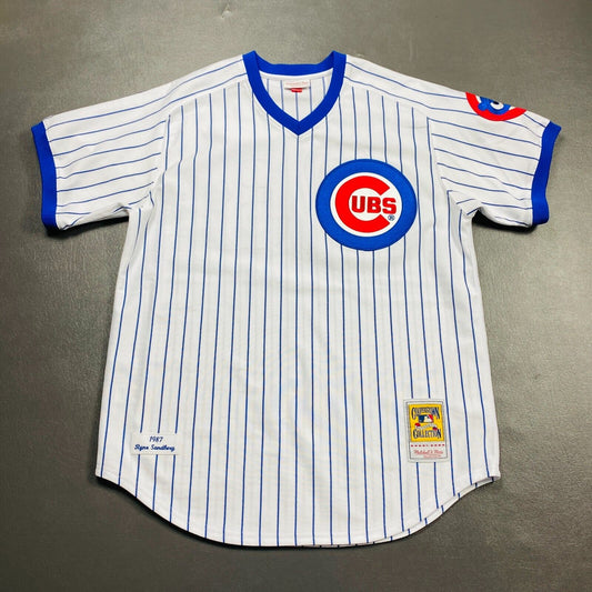 100% Authentic Ryne Sandberg Mitchell & Ness 1987 Chicago Cubs Jersey Size 48 XL