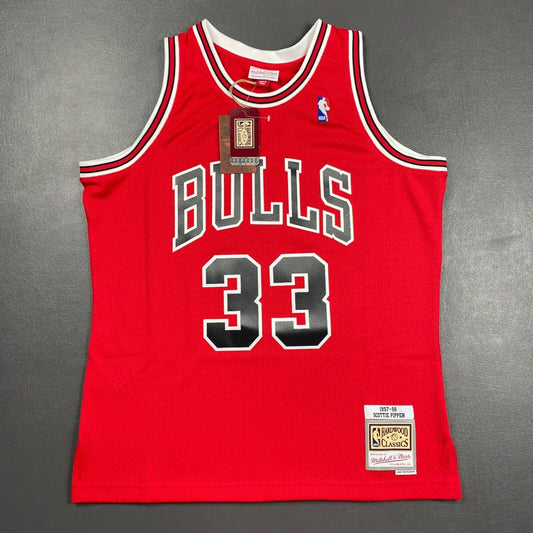 100% Authentic Scottie Pippen Mitchell Ness 97 98 Bulls Jersey Size 2XL 52 Mens