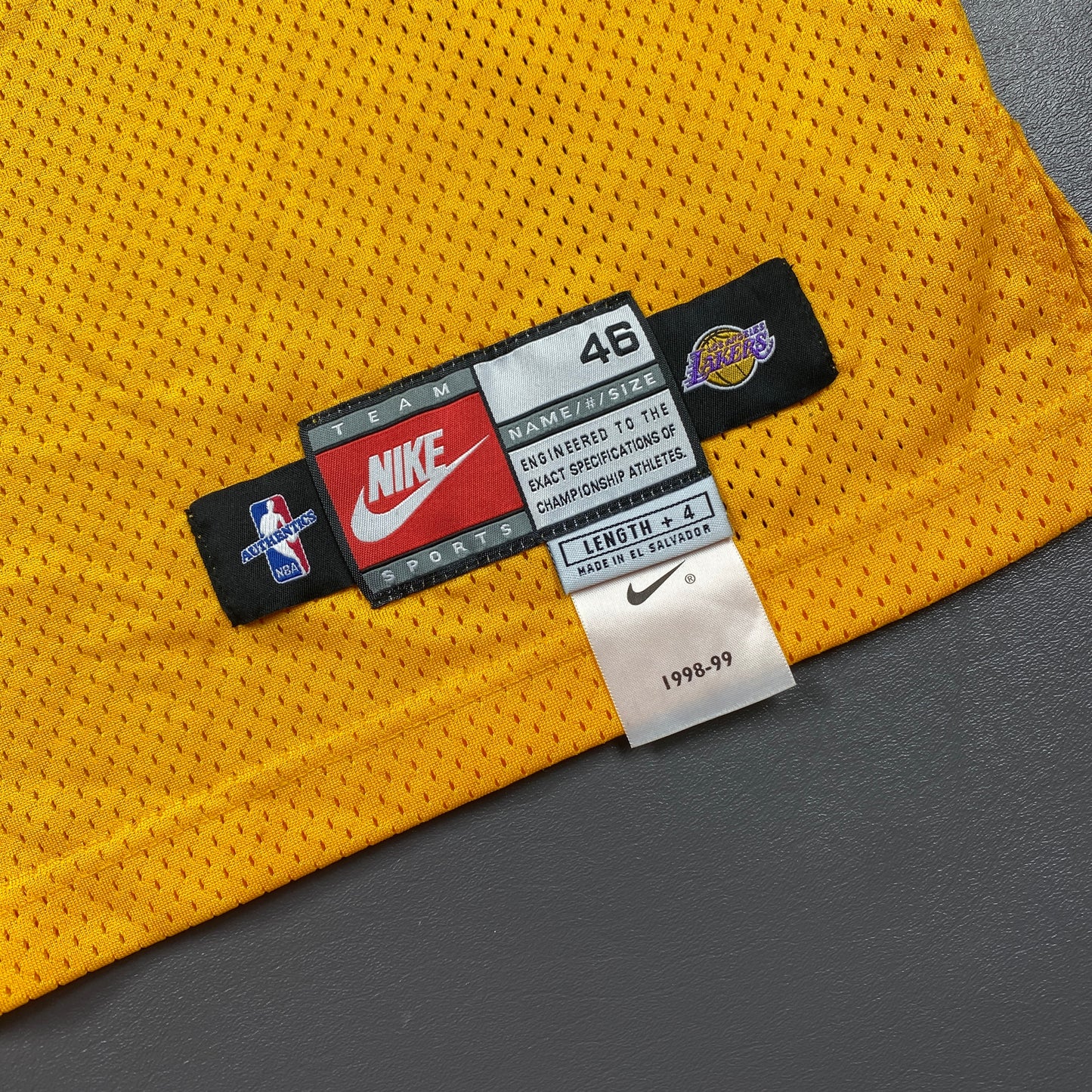100% Authentic Kobe Bryant Nike 98 99 Los Angeles Lakers Pro Cut Jersey 46+4"