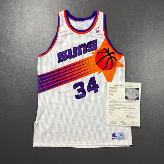 100% Authentic Charles Barkley Signed Champion Pheonix Suns Jersey 48 JSA LOA