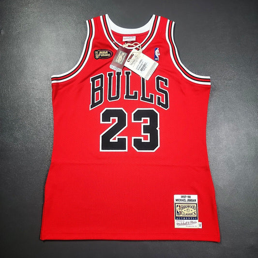 100% Authentic Michael Jordan Mitchell Ness 97 98 Finals Bulls Jersey Size 44 L
