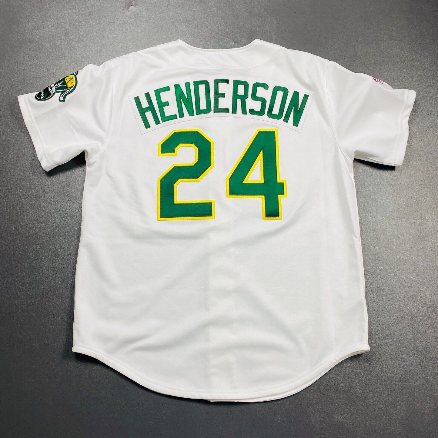 100% Authentic Rickey Henderson Mitchell & Ness 1990 Athletics Jersey Size 48 XL