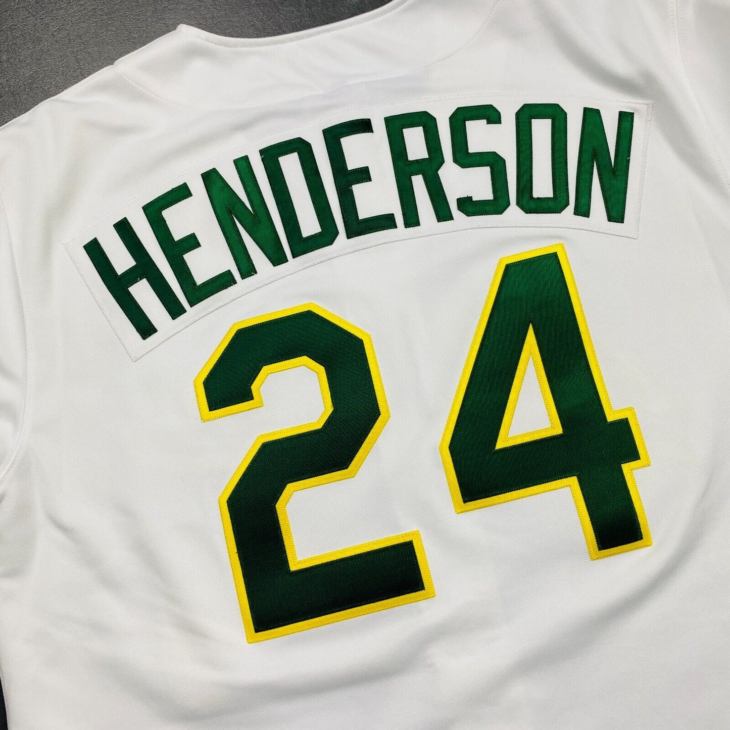 100% Authentic Rickey Henderson Mitchell & Ness 1990 Athletics Jersey Size 48 XL