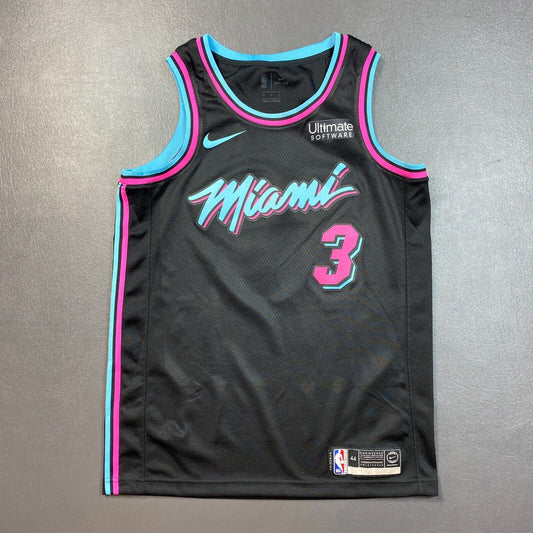 100% Authentic Dwyane Wade Nike Miami Heat Vice City Jersey Size 44 M Mens
