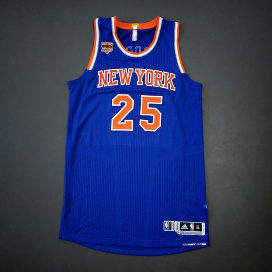 100% Authentic Derrick Rose Adidas 2015 Knicks Game Issued Pro Jersey Size XL+2"