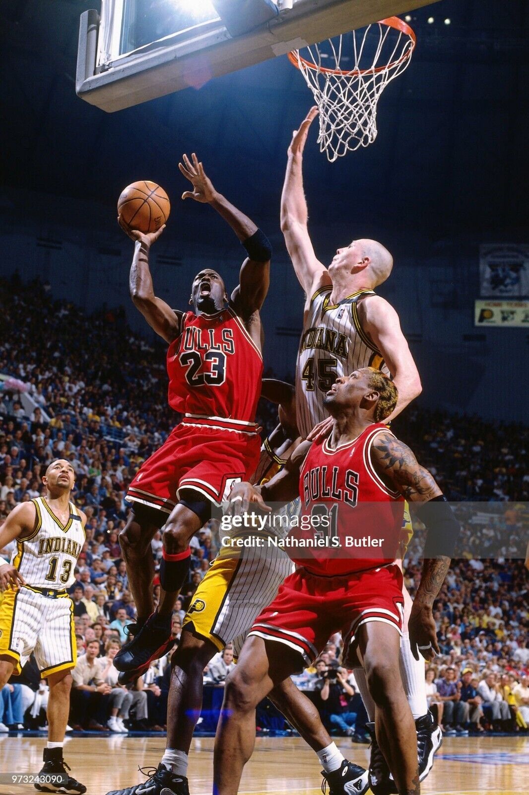 100% Authentic Michael Jordan Mitchell Ness 97 98 Bulls Jersey Size 40 M Mens