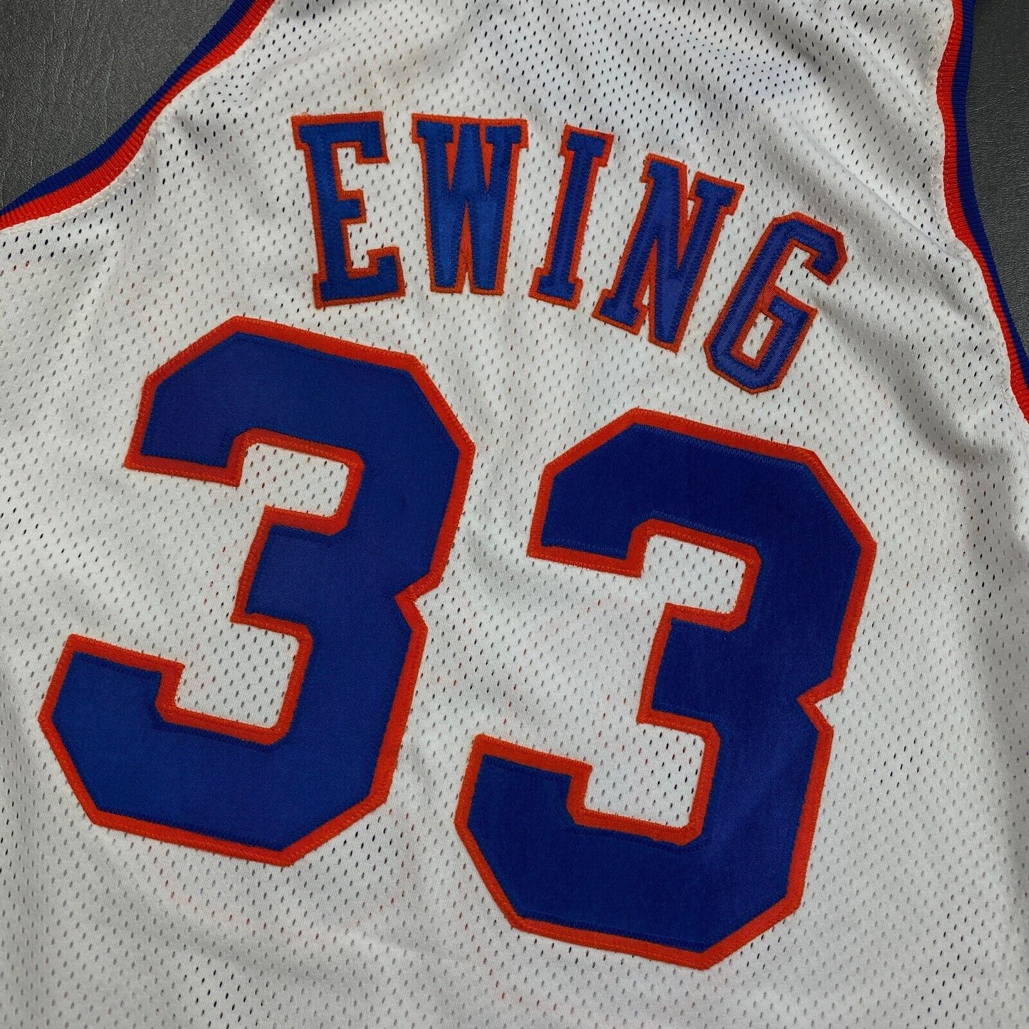 100% Authentic Patrick Ewing Champion 96 97 Knicks HWC Nights Pro Cut Jersey 48