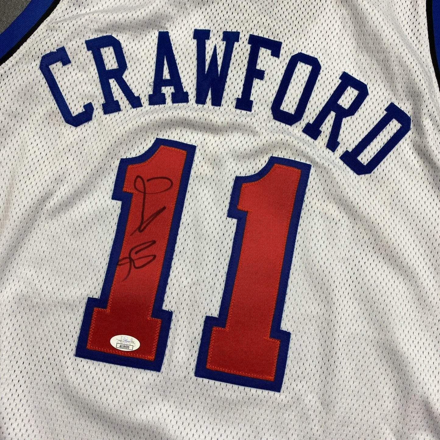 100% Authentic Jamal Crawford Signed Reebok NY Knicks Jersey JSA COA Size 40 M L