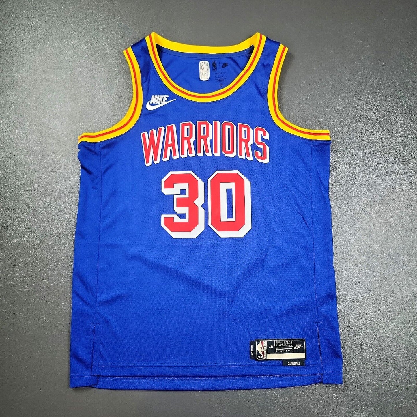 100% Authentic Stephen Curry Warriors Classic Swingman Jersey Size 48 L Mens