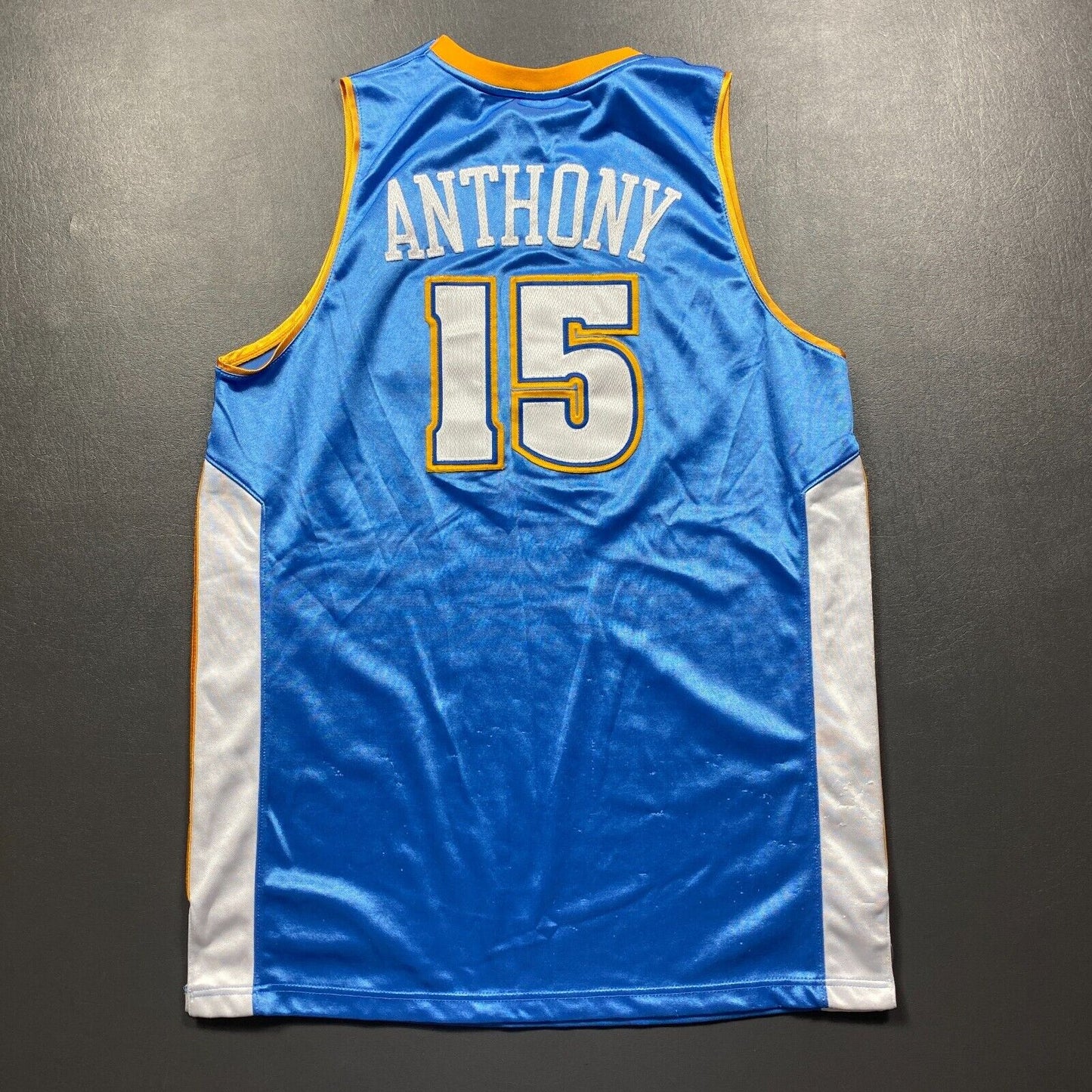 100% Authentic Carmelo Anthony Reebok Nuggets Jersey Size 44 L XL Mens