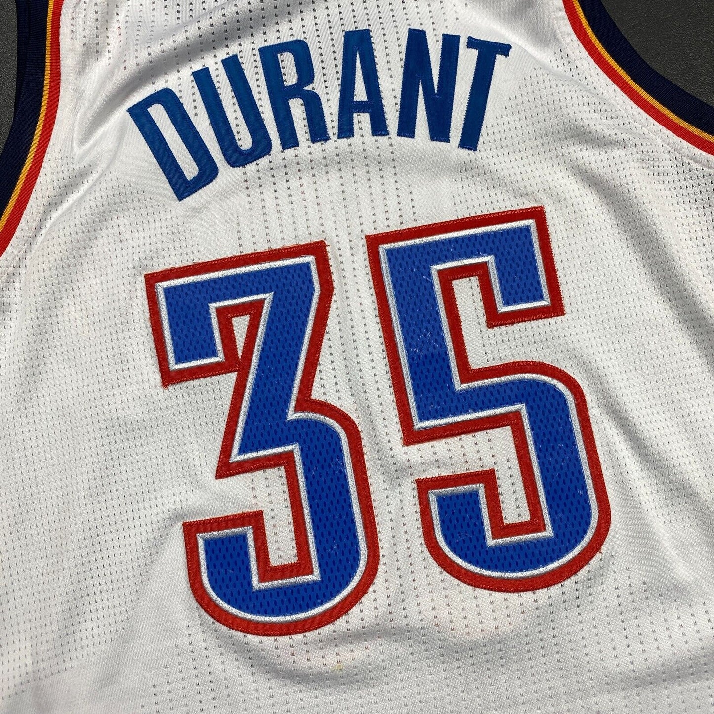 100% Authentic Kevin Durant Adidas Thunders 2012 NBA Finals Jersey Size L Mens