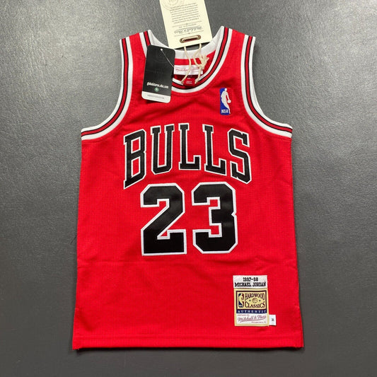 100% Authentic Michael Jordan Mitchell Ness 97 98 Bulls Jersey M 5/6 Boys Kids