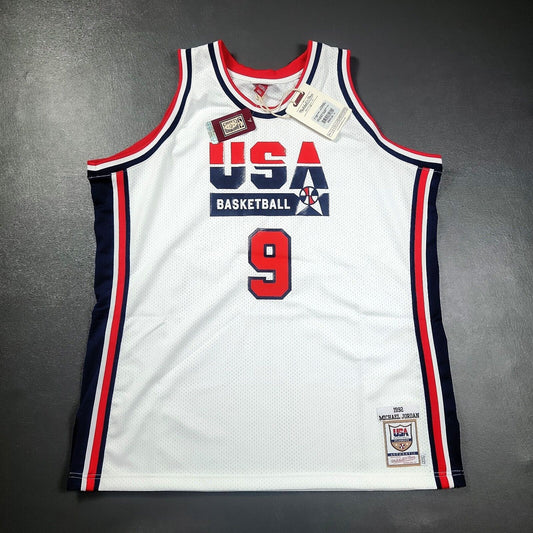 100% Authentic Michael Jordan Mitchell Ness 1992 Dream Team USA Jersey 52 2XL